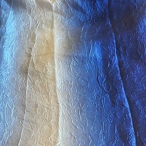 Blue shower curtain